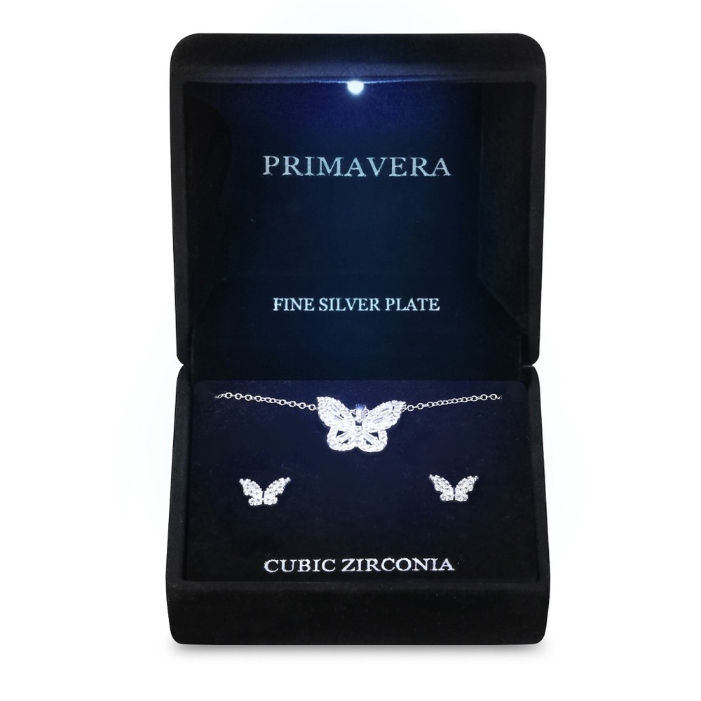 🆕Primavera Butterfly Pendant and Stud Earring Set
